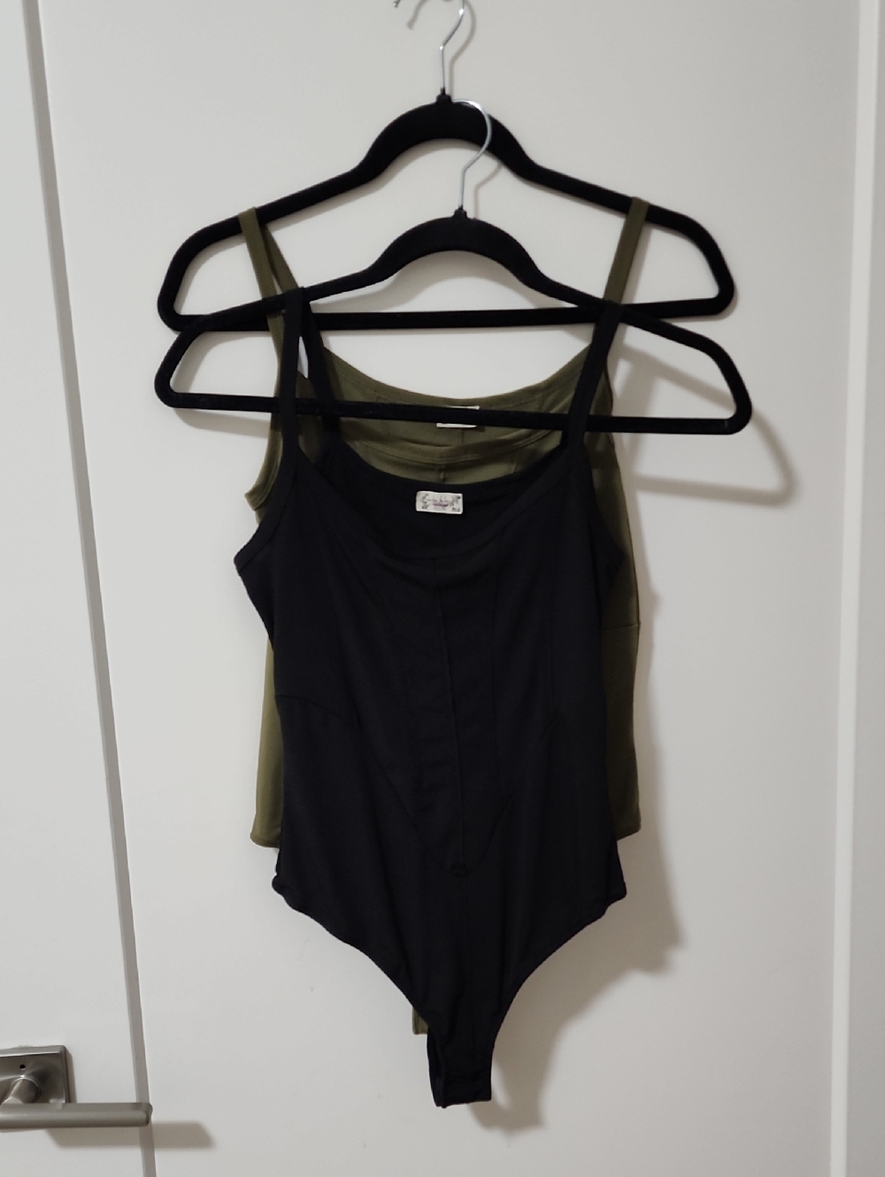 Free People Black and Olive Green Set Of Two Bodysuit Suits